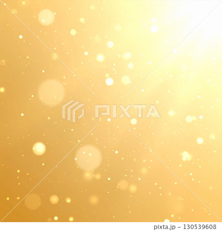 Elegant Golden Bokeh Background with Soft Light and Sparkles for Celebrations 130539608
