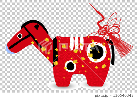 馬年賀卡十二生肖圖標 130540345