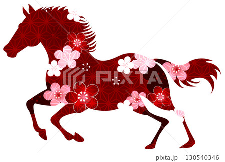 午　年賀状　干支　アイコン 130540346