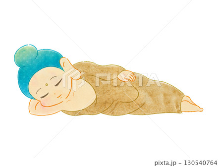 涅槃仏 イラスト 130540764