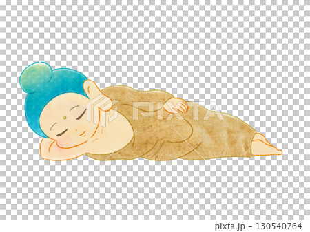 涅槃仏 イラスト 130540764