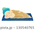 涅槃仏 イラスト +敷物 130540765