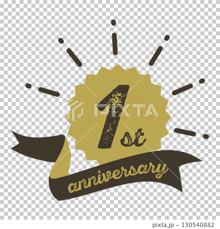 一周年紀念日圖示。 130540882