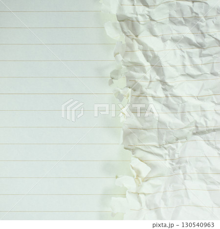 crumpled line paper texture background,  blank sheet notebook 130540963