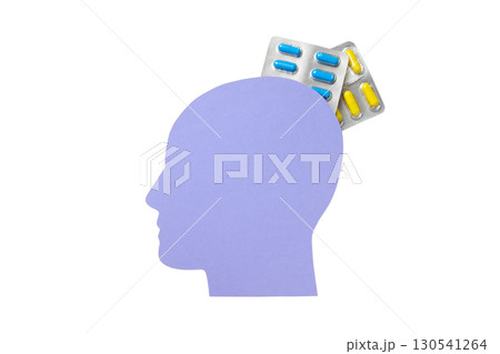 Health awareness via silhouette design, isolated on white, PNG 130541264