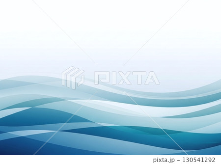 落ち着いたブルーグラデーションの波背景テクスチャ素材 130541292