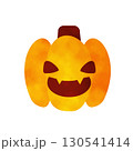 水彩風のかわいいハロウィンカボチャのイラスト-その1 130541414