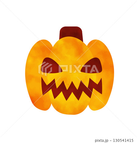水彩風のかわいいハロウィンカボチャのイラスト-その2 130541415