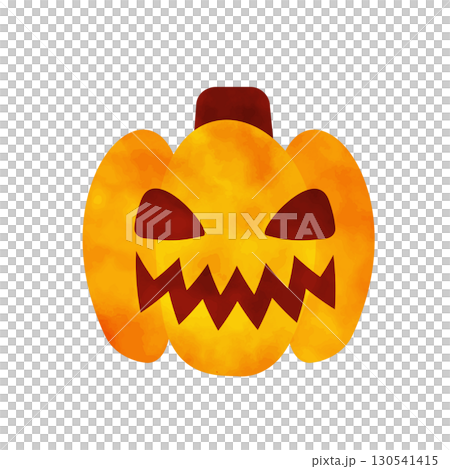 水彩風のかわいいハロウィンカボチャのイラスト-その2 130541415