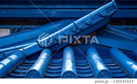 Ancient Chinese style blue roof Ancient Chinese style blue roof 130542023