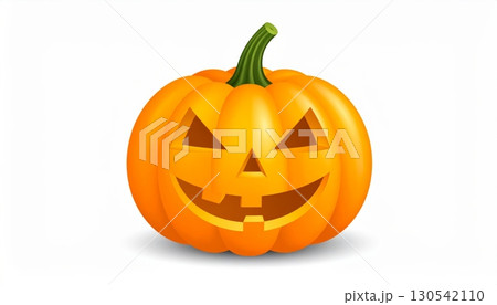 A glowing, spooky jack-o'-lantern with an evil face is a classic Halloween symbol A glowing, spooky jack-o'-lantern with an evil face is a classic Halloween symbol 130542110