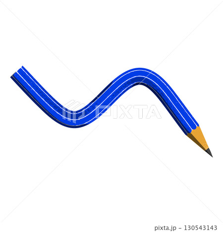 Pencil School, Office and Art Supplies Vector Illustration on White Background. 130543143