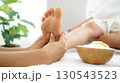 Close up foots spa.  Spa body treatment for beauty and aroma therapy product  130543523