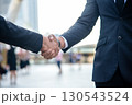 Close up hands businessman partner man jolt hands together for start up new Project. 130543524