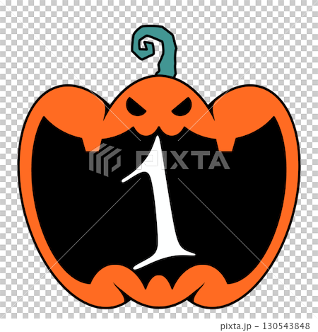 萬聖節南瓜燈數位插圖 130543848