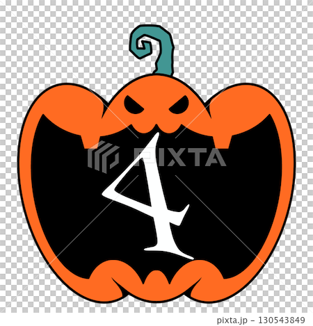 Halloween jack-o'-lantern numbers illustration Halloween jack-o'-lantern numbers illustration 130543849
