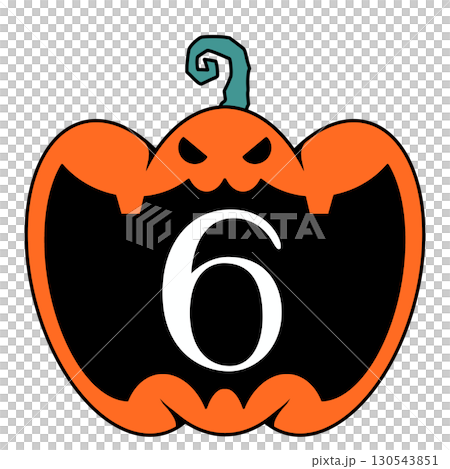 Halloween jack-o'-lantern numbers illustration Halloween jack-o'-lantern numbers illustration 130543851