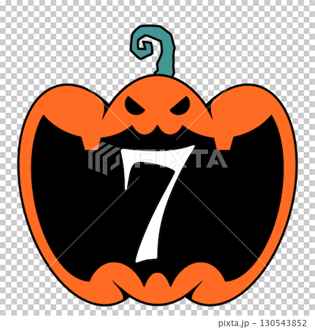 Halloween jack-o'-lantern numbers illustration Halloween jack-o'-lantern numbers illustration 130543852