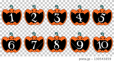 萬聖節南瓜燈數位插圖集 130543859