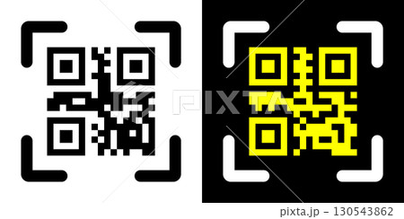 Fake QR Code Scanning: Black and Yellow Variations for Mobile Apps. 130543862