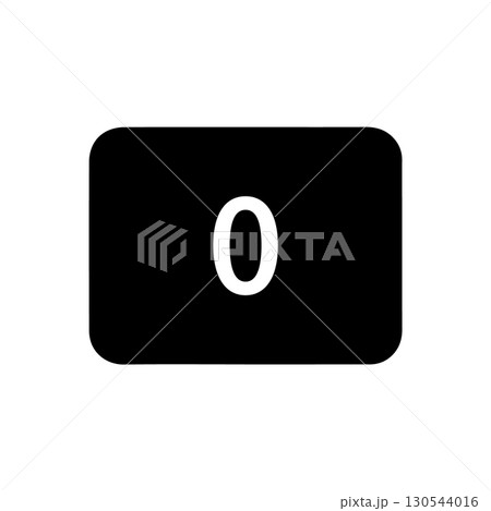 word number from zero icon vectorsのイラスト素材 [130544016] - PIXTA