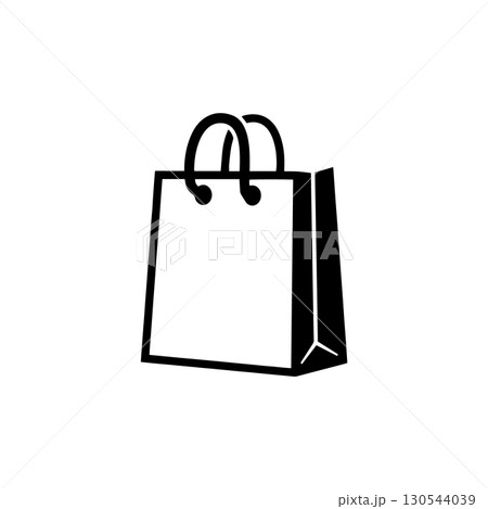 bag icon vector illustration in black and white bag icon vector illustration in black and white 130544039