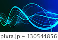 Abstract Digital Wave with Flowing Lines and Glowing Particles. 130544856