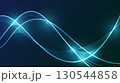 Abstract Digital Wave with Flowing Lines and Glowing Particles. 130544858