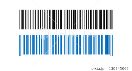 Barcode labels isolated on white background for design. Barcode code stripes sticker. 130545062