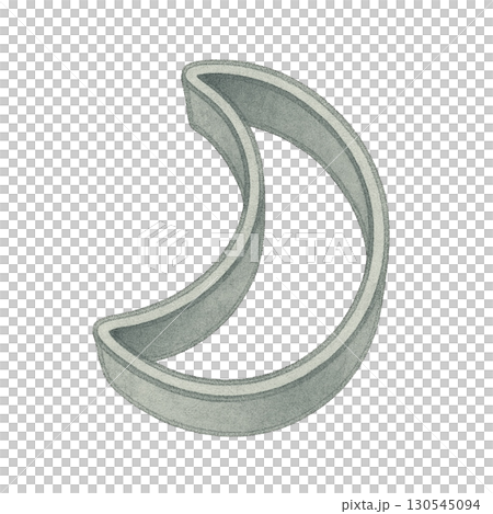 月のクッキーの型のイラスト 130545094