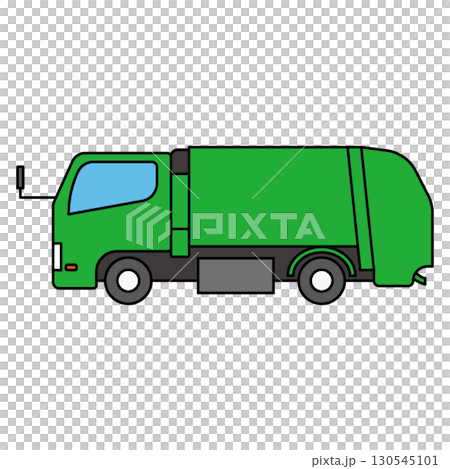 簡單的垃圾車插圖 130545101