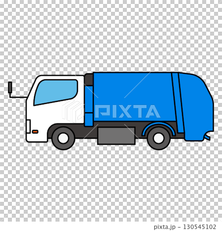 簡單的垃圾車插圖 130545102