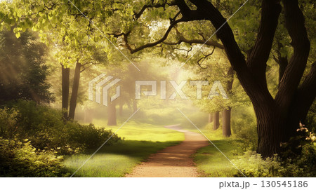 Colorful foliage in the park. Falling leaves natural background .Autumn season concept. Abstract autumn background 130545186