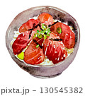 鉄火丼　手描き水彩 130545382
