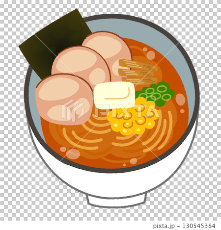 Illustration of miso butter ramen 130545384
