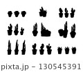 Cactus icon, succulents symbol, plant terrarium simple sign, office table plants silhouettes 130545391