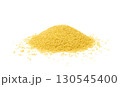 Couscous pile, dry cuscus, raw kuskus, uncooked cous cous or semolina granules on white 130545400