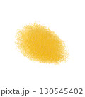Couscous pile, dry cuscus, raw kuskus, uncooked cous cous or semolina granules on white 130545402