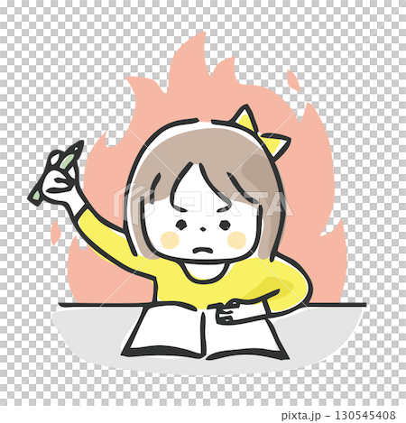 充滿熱情學習的孩子 130545408