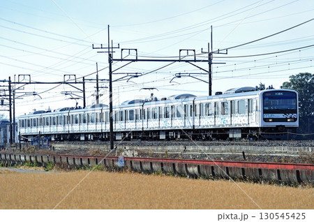 東北本線　東鷲宮ー栗橋　JR東日本　209系　MUE編成（川越）　MUE-Train 130545425