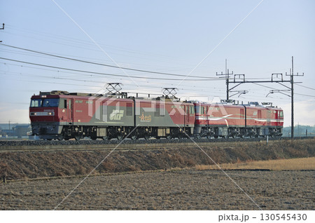 東北本線　東鷲宮ー栗橋　JR貨物　EH500-32（仙台）＋EH800-19（五稜郭）　配給 130545430