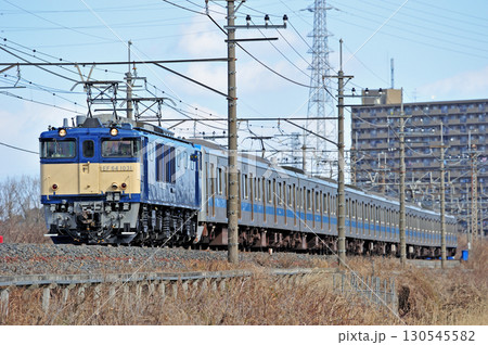 武蔵野線 東川口-東浦和 JR東日本 EF64-1031(長岡)+小田急 4000形 4065編成 武蔵野線 東川口-東浦和 JR東日本 EF64-1031(長岡)+小田急 4000形 4065編成 130545582