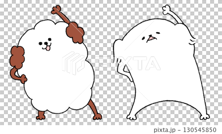 Exercising dogs Exercising dogs 130545850