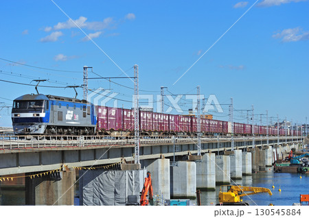 東海道本線　茅ヶ崎ー平塚　JR貨物　EF210-119（新鶴見）　旅客線迂回 130545884