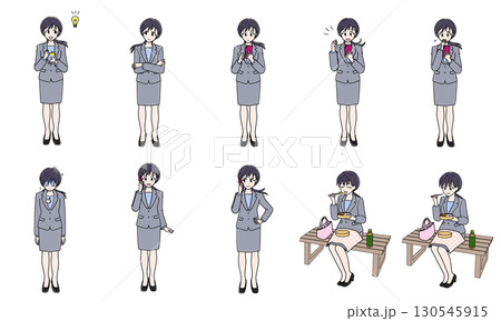 スーツのOLさん全身セット-その3 130545915