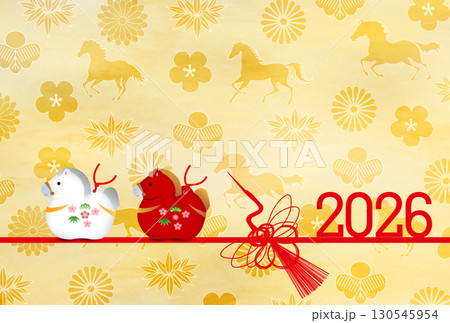 午 年賀状 干支 背景 午 年賀状 干支 背景 130545954