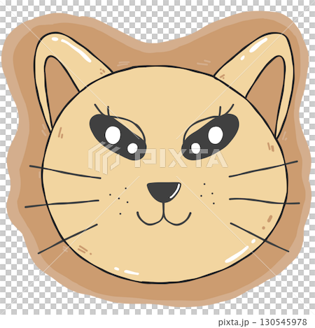 vector illustration of a cat cookie 130545978