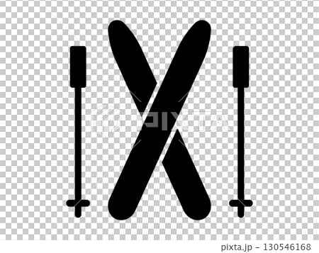スキーのアイコン モノトーン スキーのアイコン モノトーン 130546168