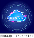Cloud Technology Digital Background, Futuristic Data Storage Concept 130546184