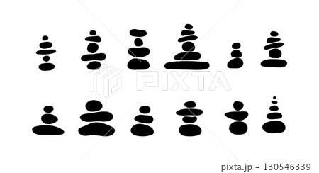 Balanced stone cairns Balanced stone cairns 130546339